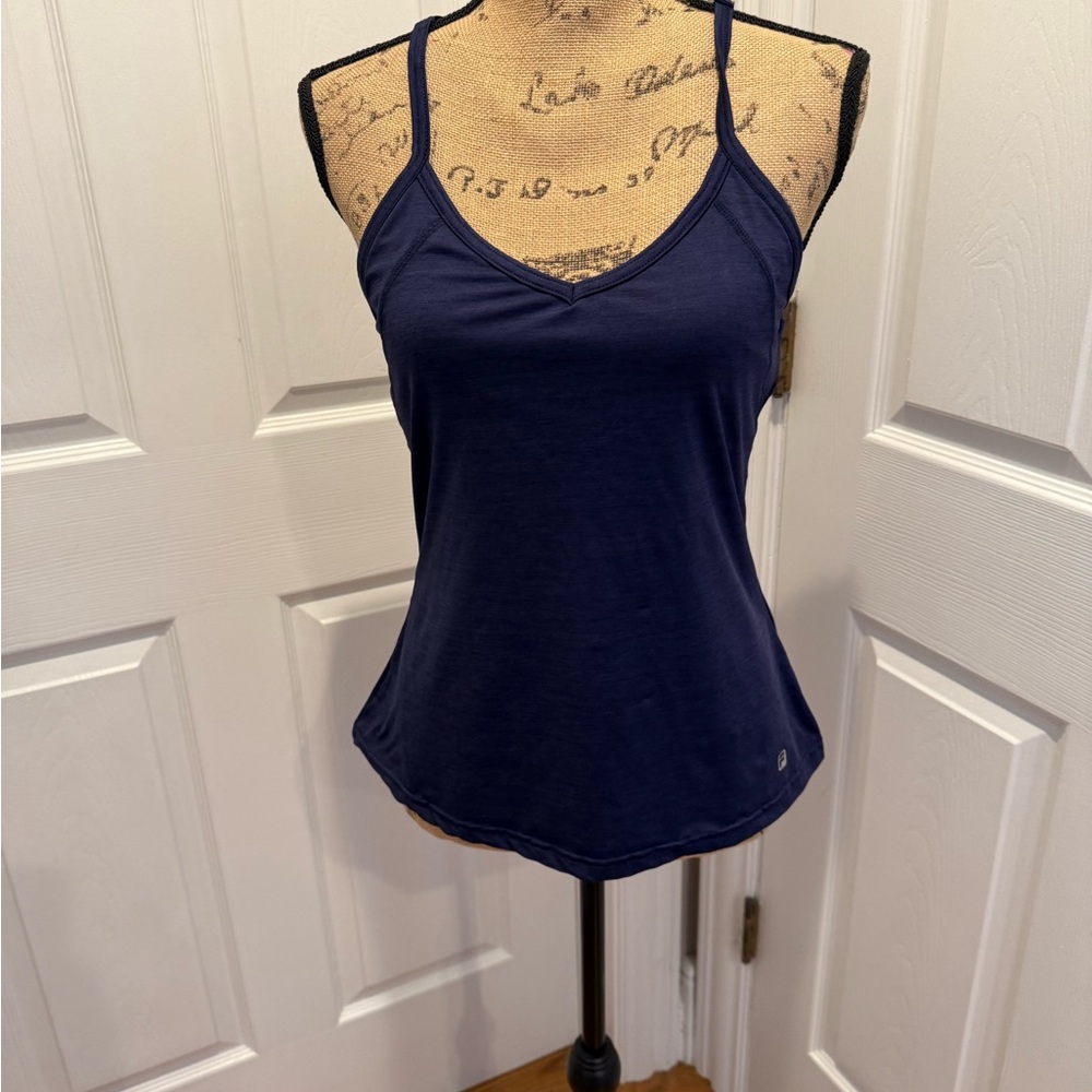 Fila Women’s Navy V-Neck Strappy Athletic Tank Top